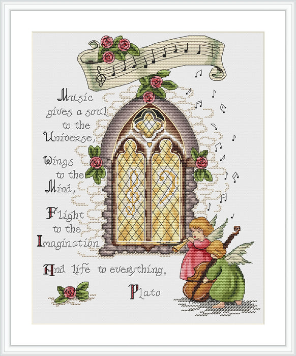 Music Gives Wings - PDF Cross Stitch Pattern