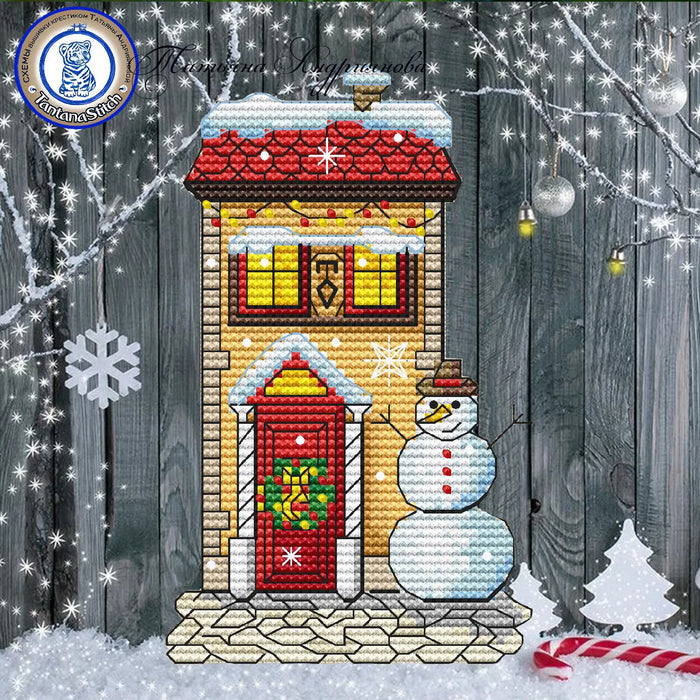 BOOKLET. Winter houses - PDF Cross Stitch Pattern