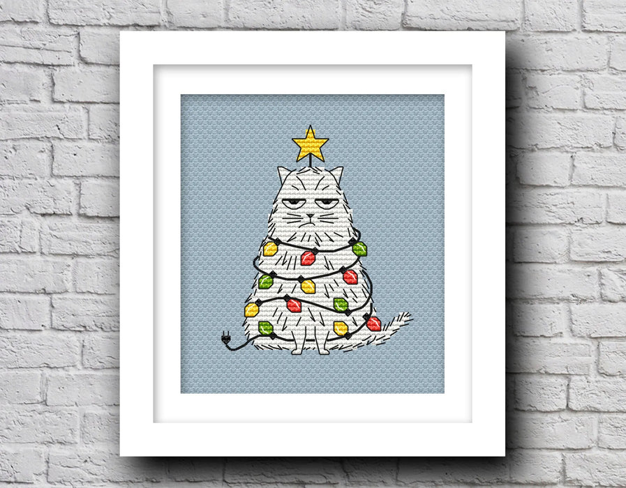 Christmas Cat - PDF Cross Stitch Pattern