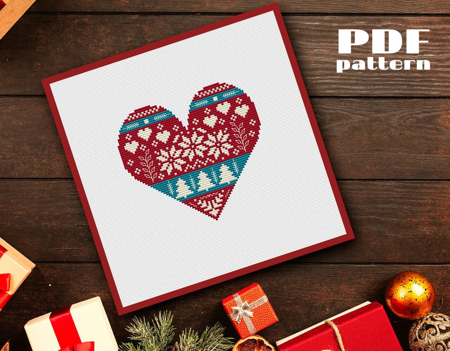 Christmas heart - PDF Cross Stitch Pattern