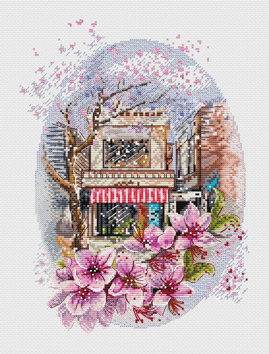 Sakura blossom 1 - PDF Cross Stitch Pattern