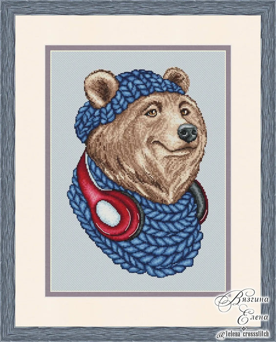 Bear in a Scarf - PDF Cross Stitch Pattern