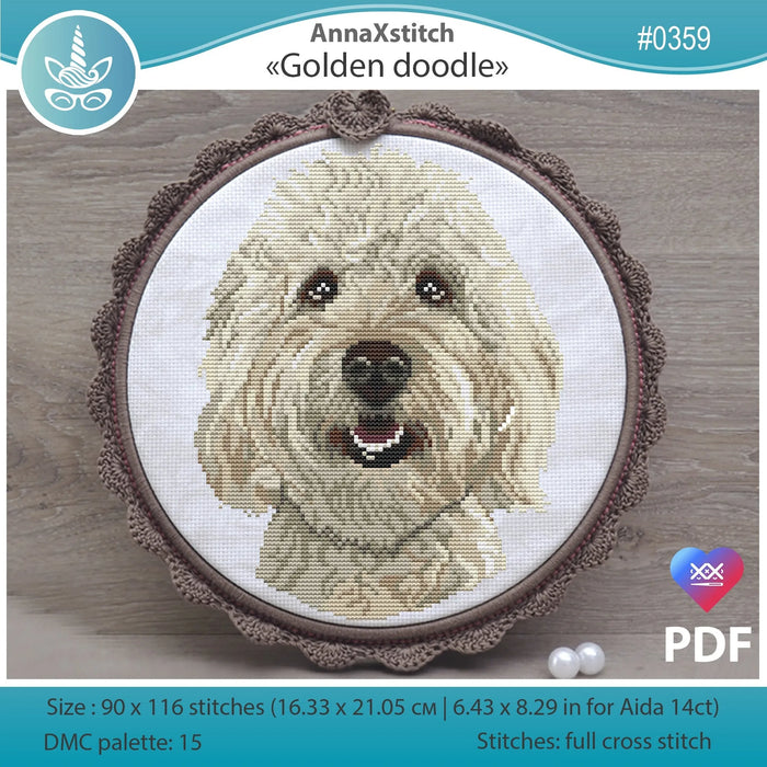 Golden Doodle - PDF Cross Stitch Pattern