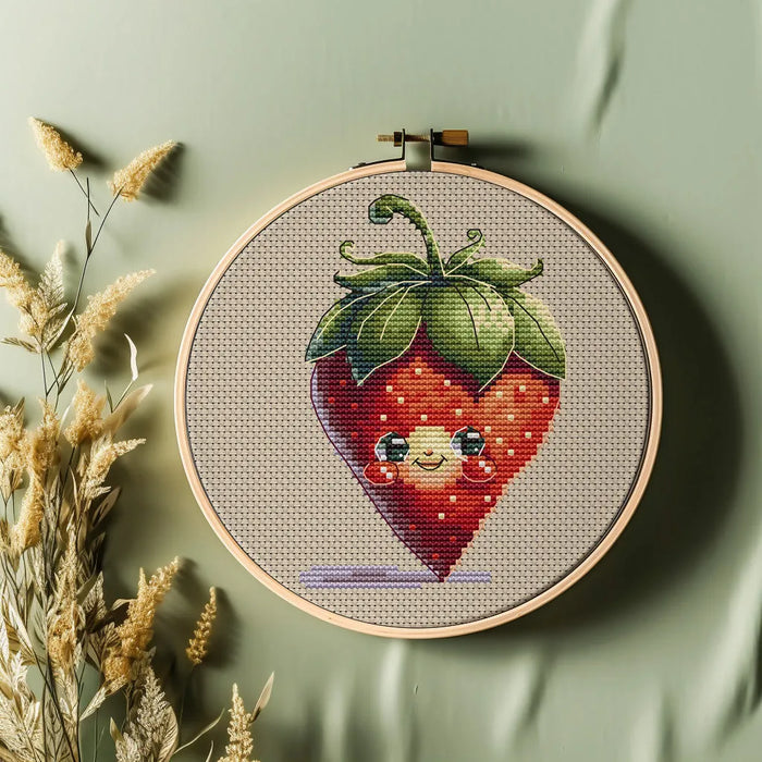 Funny Strawberry - PDF Cross Stitch Pattern