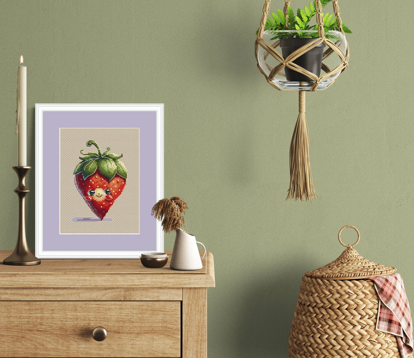 Funny Strawberry - PDF Cross Stitch Pattern