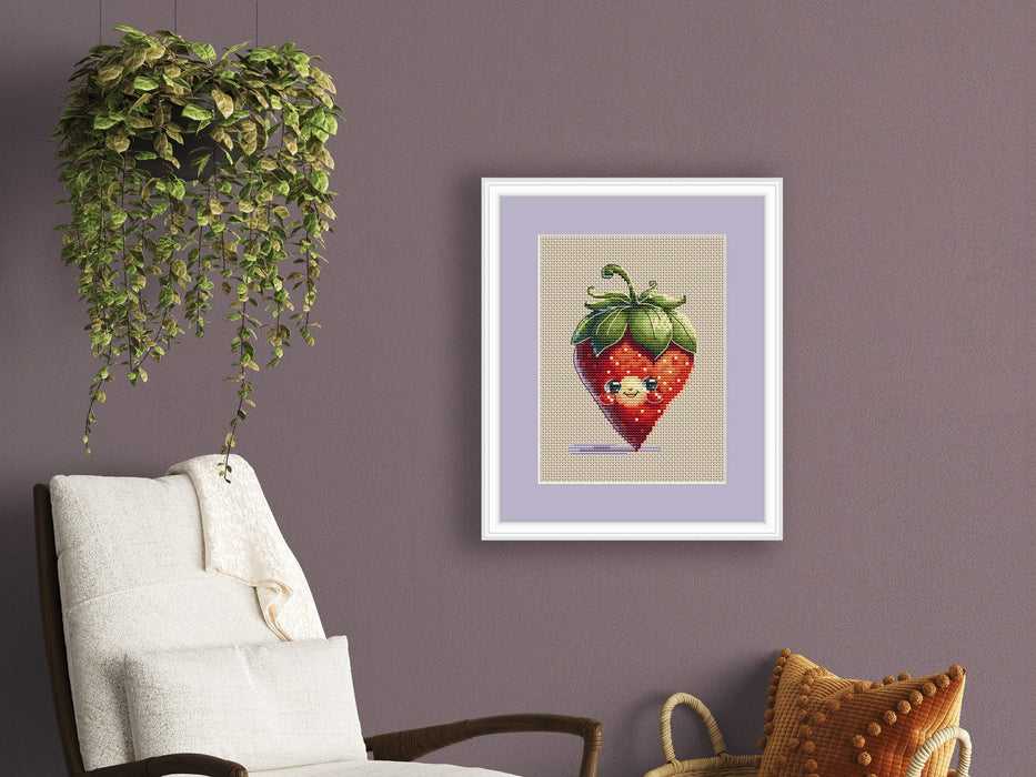 Funny Strawberry - PDF Cross Stitch Pattern