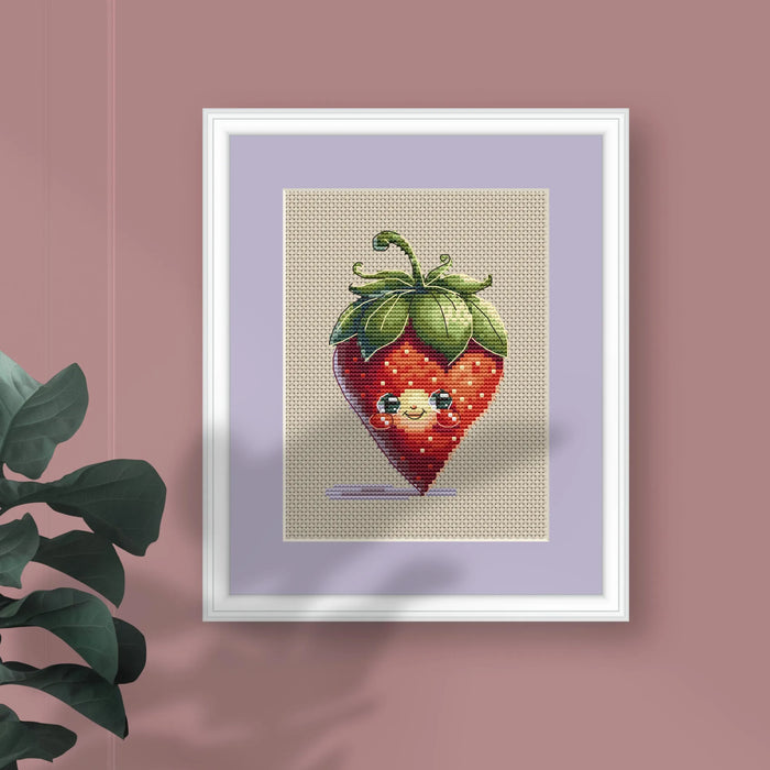 Funny Strawberry - PDF Cross Stitch Pattern