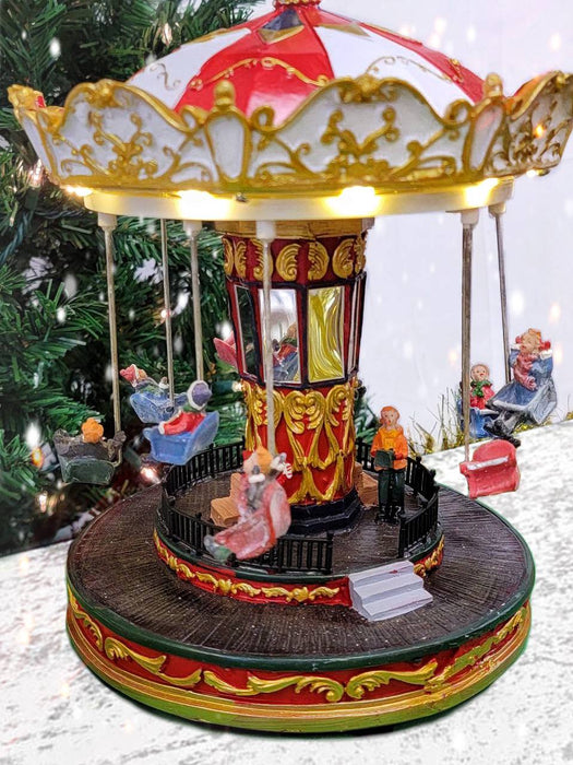 Christmas Carousel Decoration. Christmas Village F07M3-4-FQ22012