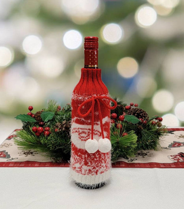 Santa Christmas Bottle Cover F07M5-7I