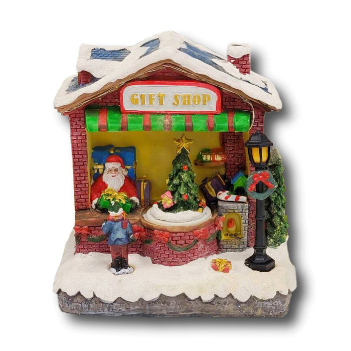 Santa's Gift Shop Christmas Miniature. Christmas Village F07M3-27A