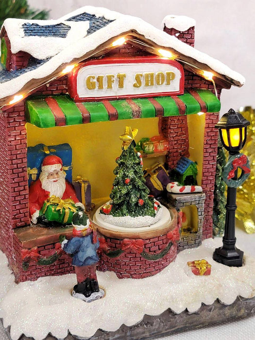 Santa's Gift Shop Christmas Miniature. Christmas Village F07M3-27A