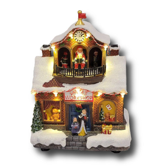 Santa's Workshop Christmas Miniature. Christmas Village F07M3-28A