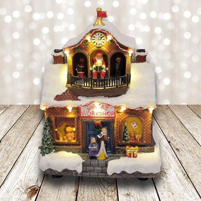 Santa's Workshop Christmas Miniature. Christmas Village F07M3-28A