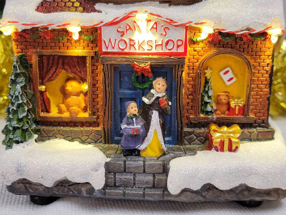 Santa's Workshop Christmas Miniature. Christmas Village F07M3-28A