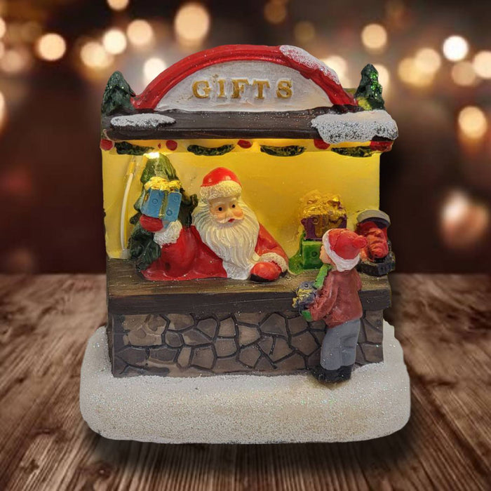 Santa's Gift Shop Christmas Miniature. Christmas Village F07M3-30A