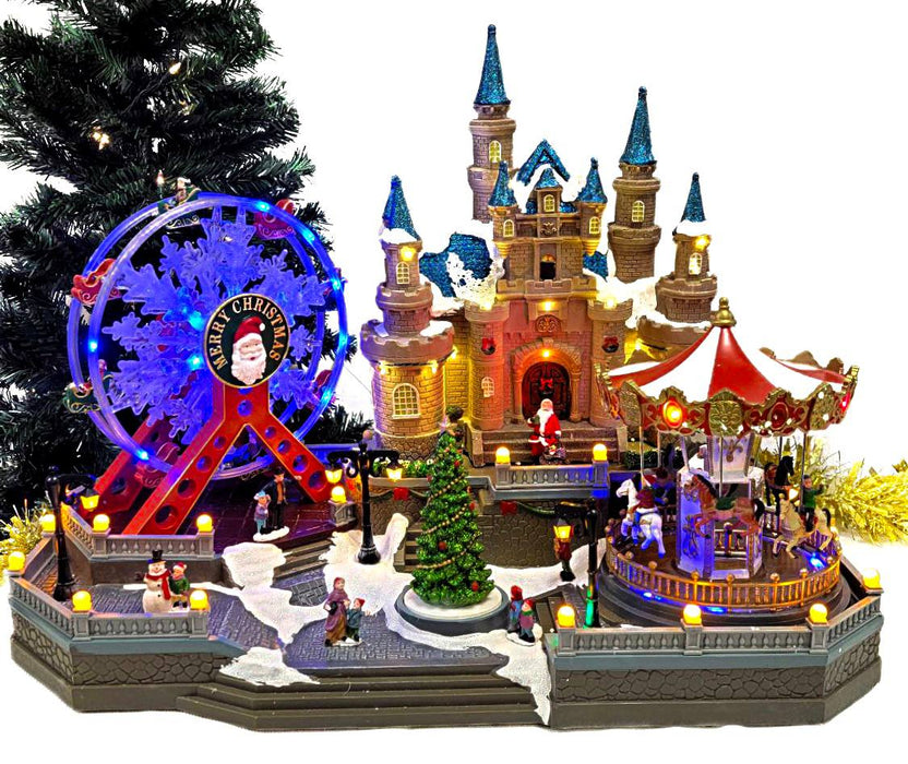 Amusement Park Christmas Miniature. Christmas Village F07M4-15