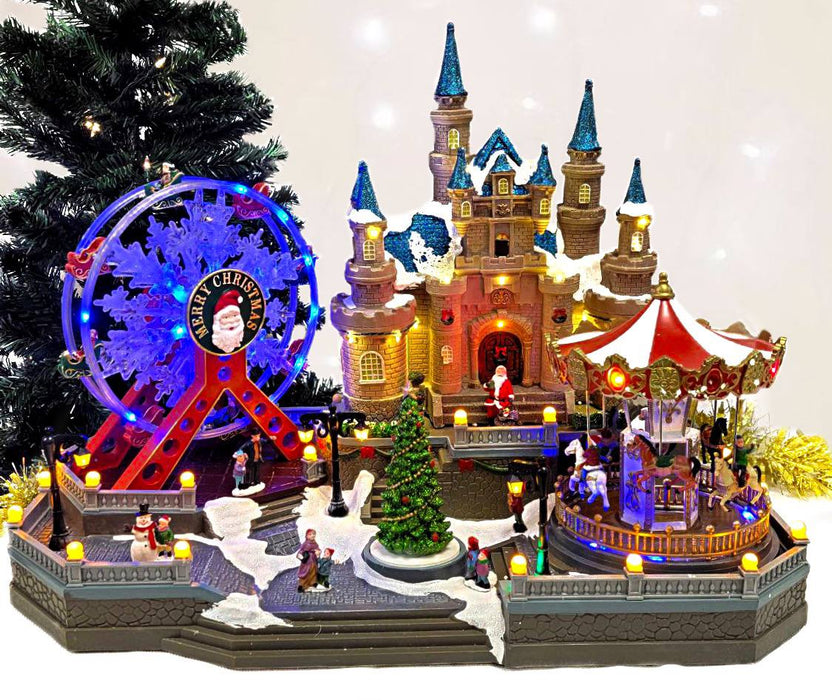 Amusement Park Christmas Miniature. Christmas Village F07M4-15