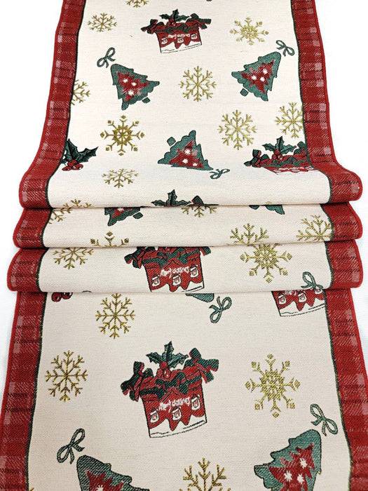 Festive Christmas Presents Table Runner F07M5-10D