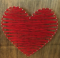 String Art DIY Kit - Love Hearth. Wizardi Craft Kit F07-M12-3-DH5014