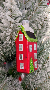 Christmas Glass Ornament - Festive House by Wizardi F07M3-12 HB-SY25021