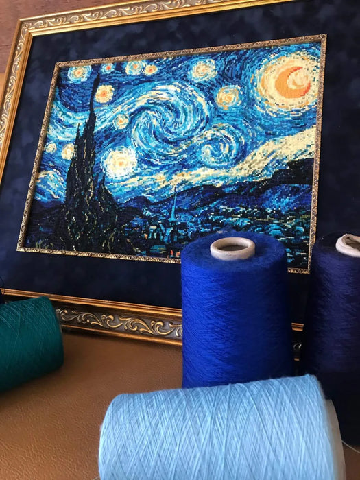 Starry Night after Van Gogh`s Painting R1088 Counted Cross Stitch Kit