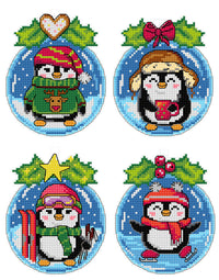 Penguins in a Bauble 206CS Counted Cross-Stitch Kit