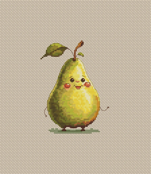 Funny Pear - PDF Cross Stitch Pattern