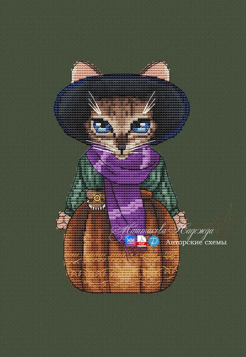 Set Boho kitty - PDF Cross Stitch Pattern