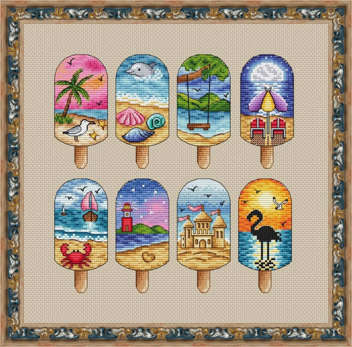 Ice Cream Set. Dreams of the sea - PDF Cross Stitch Pattern