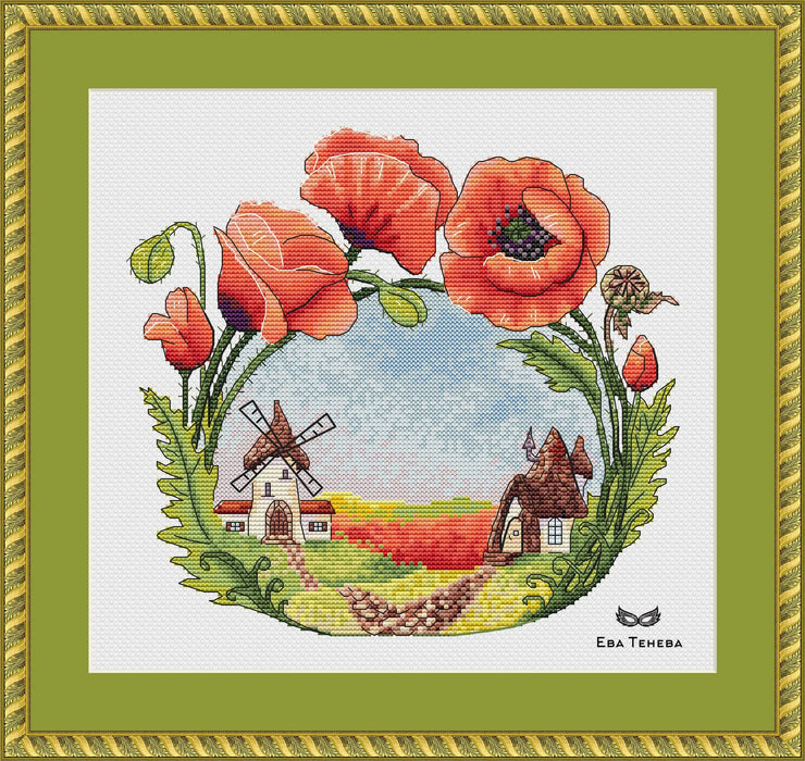 Poppy Summer - PDF Cross Stitch Pattern