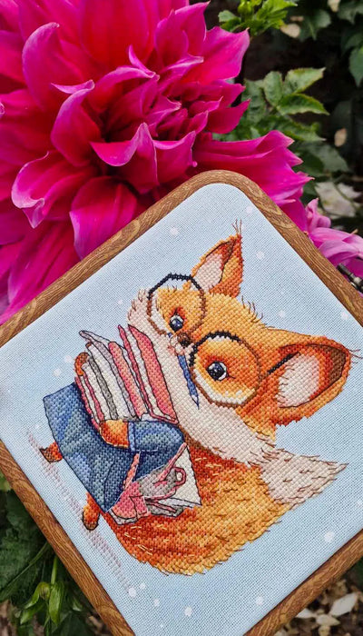 Fox with Books - PDF Cross Stitch Pattern