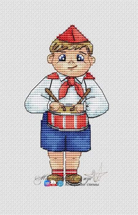 Be ready. The Drummer - PDF Cross Stitch Pattern