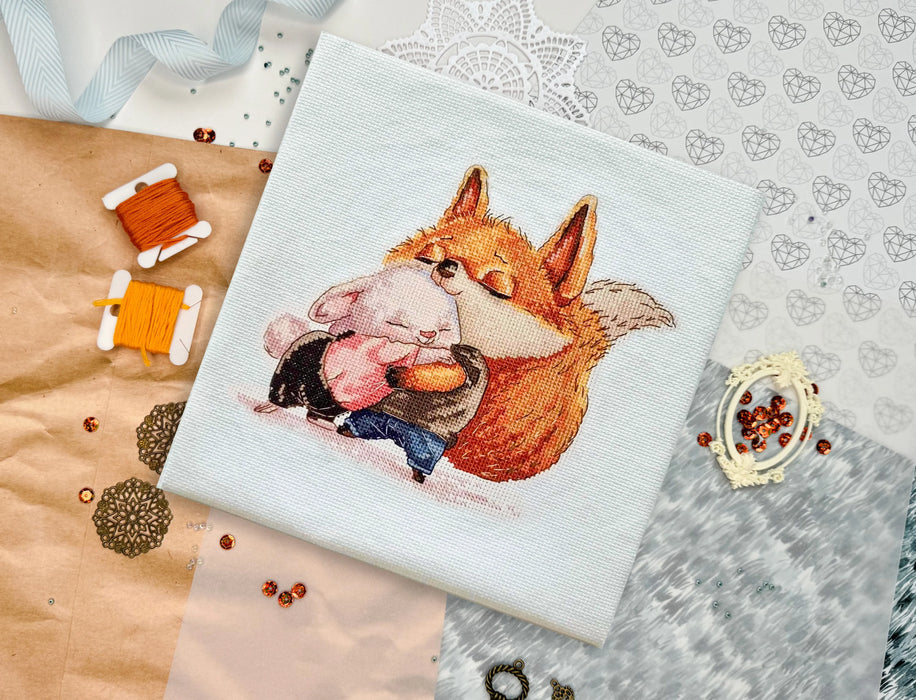 Fox and Bunny - PDF Cross Stitch Pattern