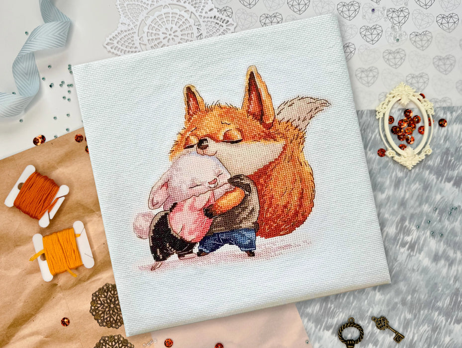 Fox and Bunny - PDF Cross Stitch Pattern