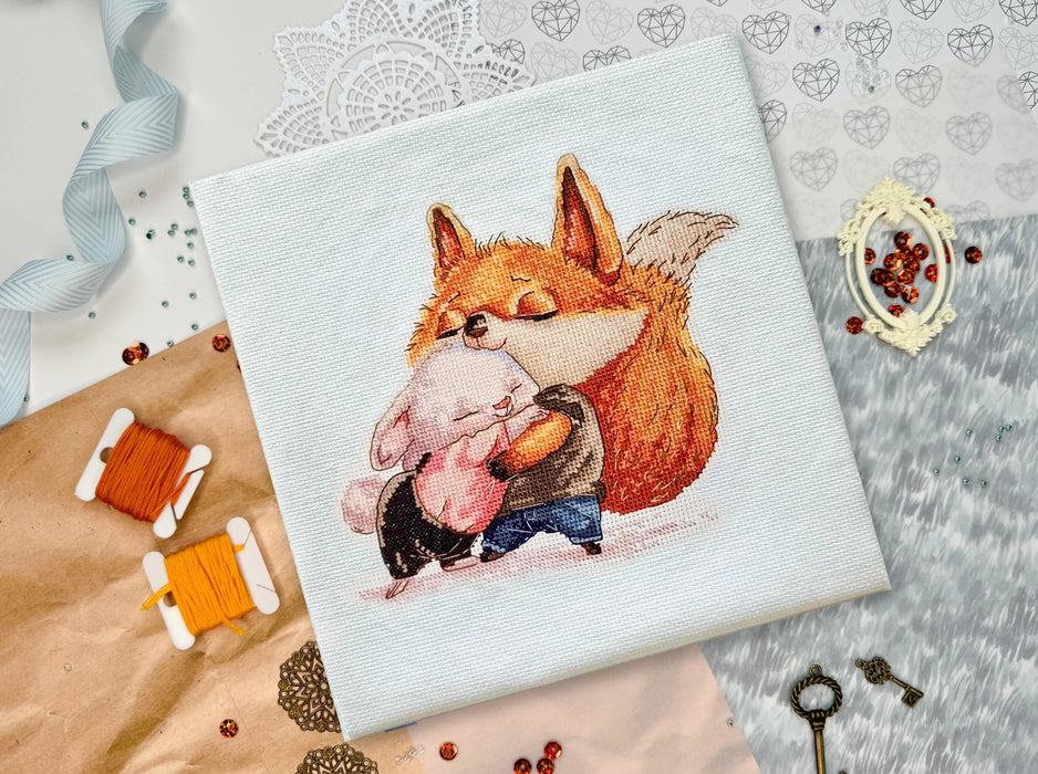 Fox and Bunny - PDF Cross Stitch Pattern