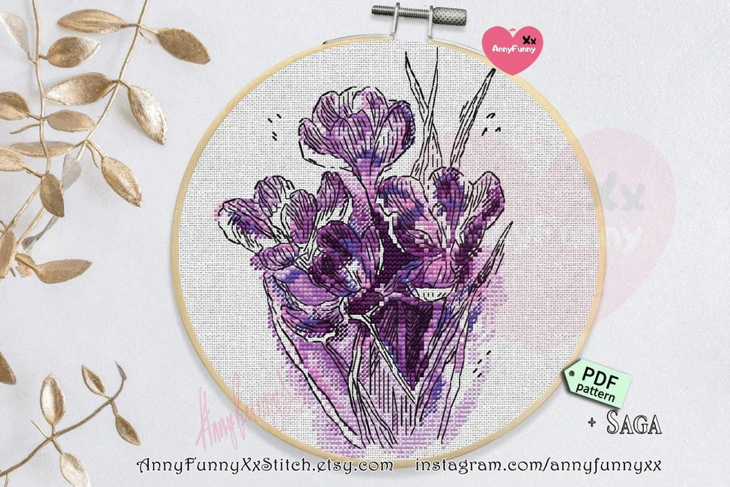 Krokus Flower - PDF Cross Stitch Pattern