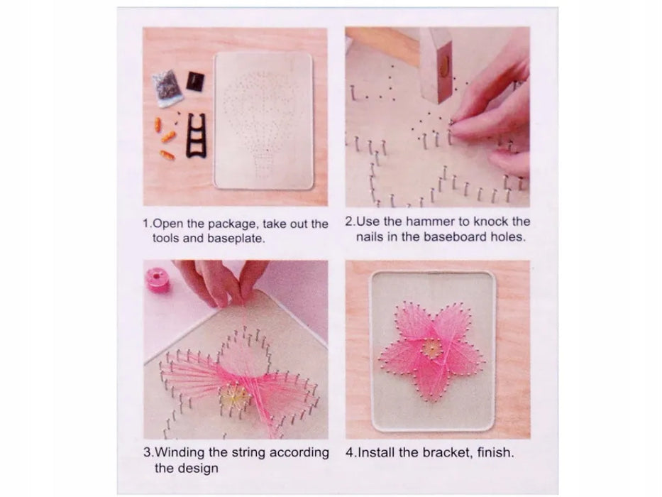 Clover Leaf String Art Kit with Stand. Simple Decorative DIY String Art Craft Kit M1-4 DHAA28288