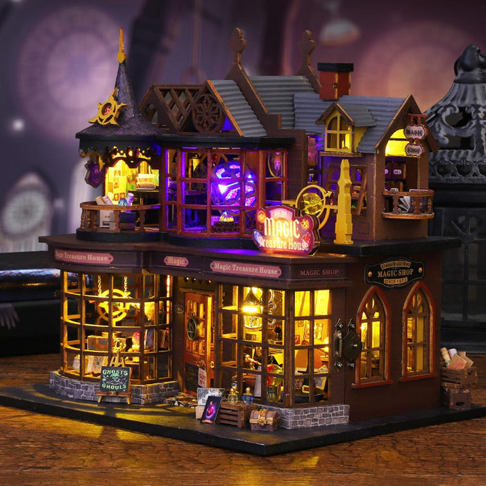 Miniature Wizardi Roombox Kit - Magic Treasure House Dollhouse Kit