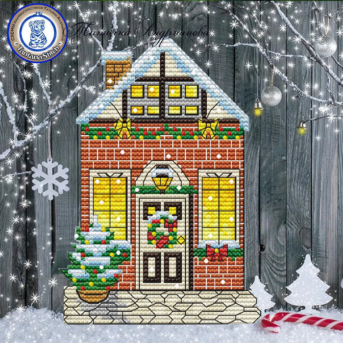 BOOKLET. Winter houses - PDF Cross Stitch Pattern