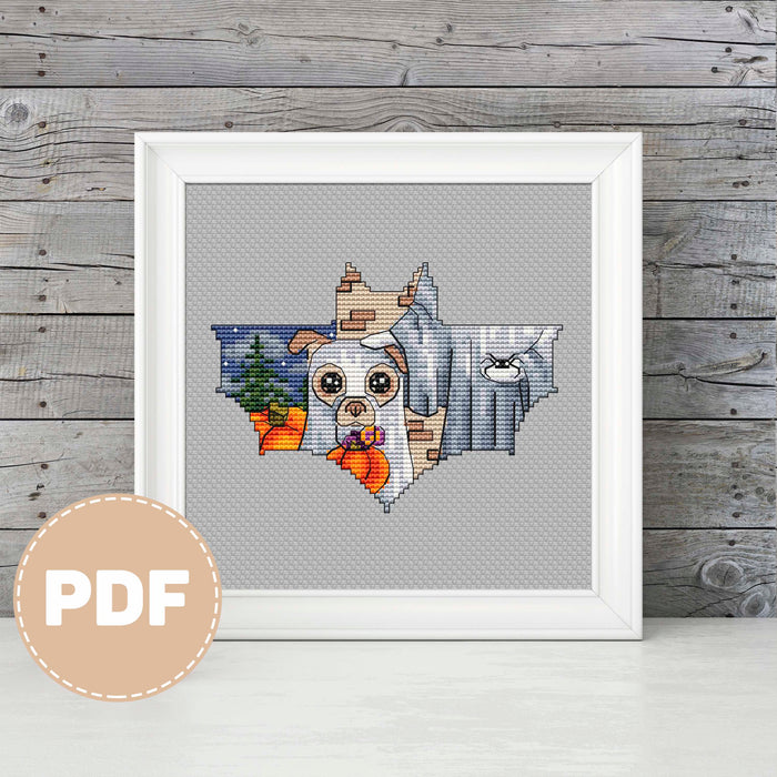 Ghost dog - PDF Cross Stitch Pattern