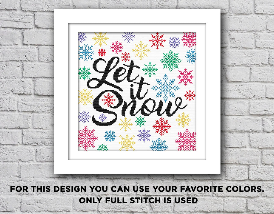 Let it snow - PDF Cross Stitch Pattern