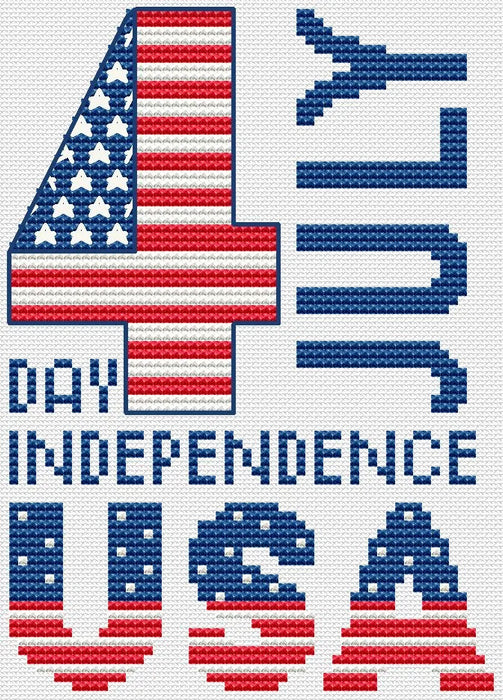 Independence Day - PDF Cross Stitch Pattern