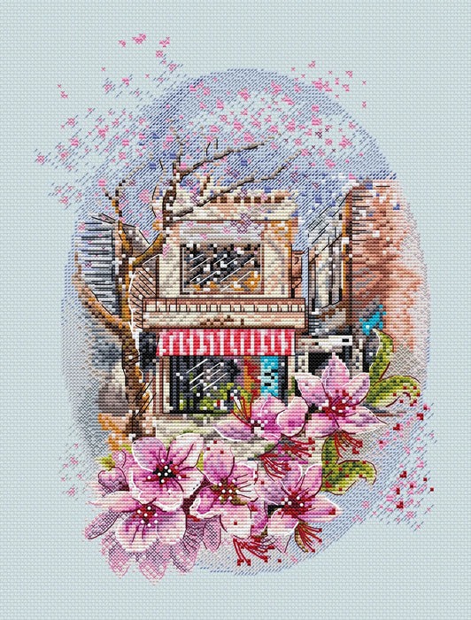 Sakura blossom 1 - PDF Cross Stitch Pattern