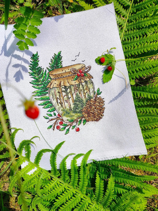 Summer in the Jars. Forest  - PDF Cross Stitch Pattern