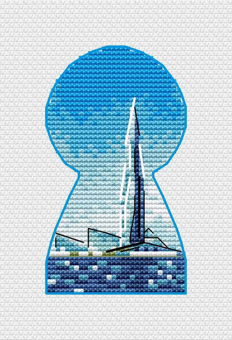 Set of three wells: Lakhta - center, Scarlet Sails, St. Isaac's Cathedral - PDF Cross Stitch Pattern