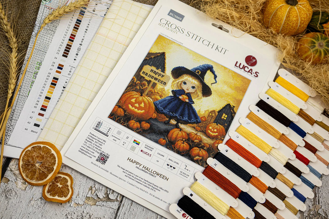 Happy Halloween BU5069L Counted Cross-Stitch Kit