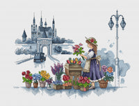 The Flower Seller - PDF Cross Stitch Pattern