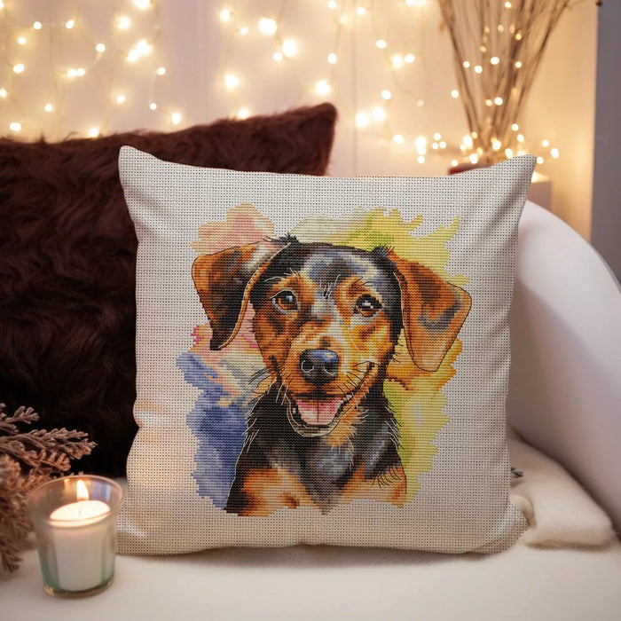 Watercolor Dachshund - PDF Cross Stitch Pattern