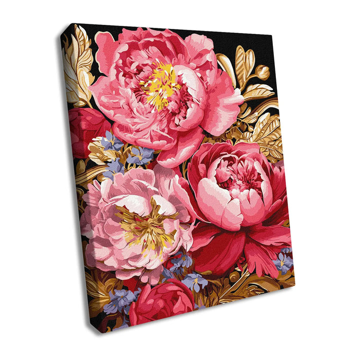 Painting by Numbers kit Floral inspiration with extra metallic paints KHO3262