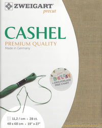 Precut Cashel 28 count Summer Khaki 3281/323